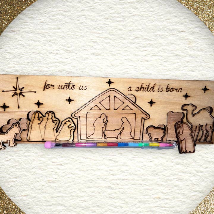 Personal Expressions - Wholesale Puzzle - Kids - Color your own Nativity Scene Puzzle