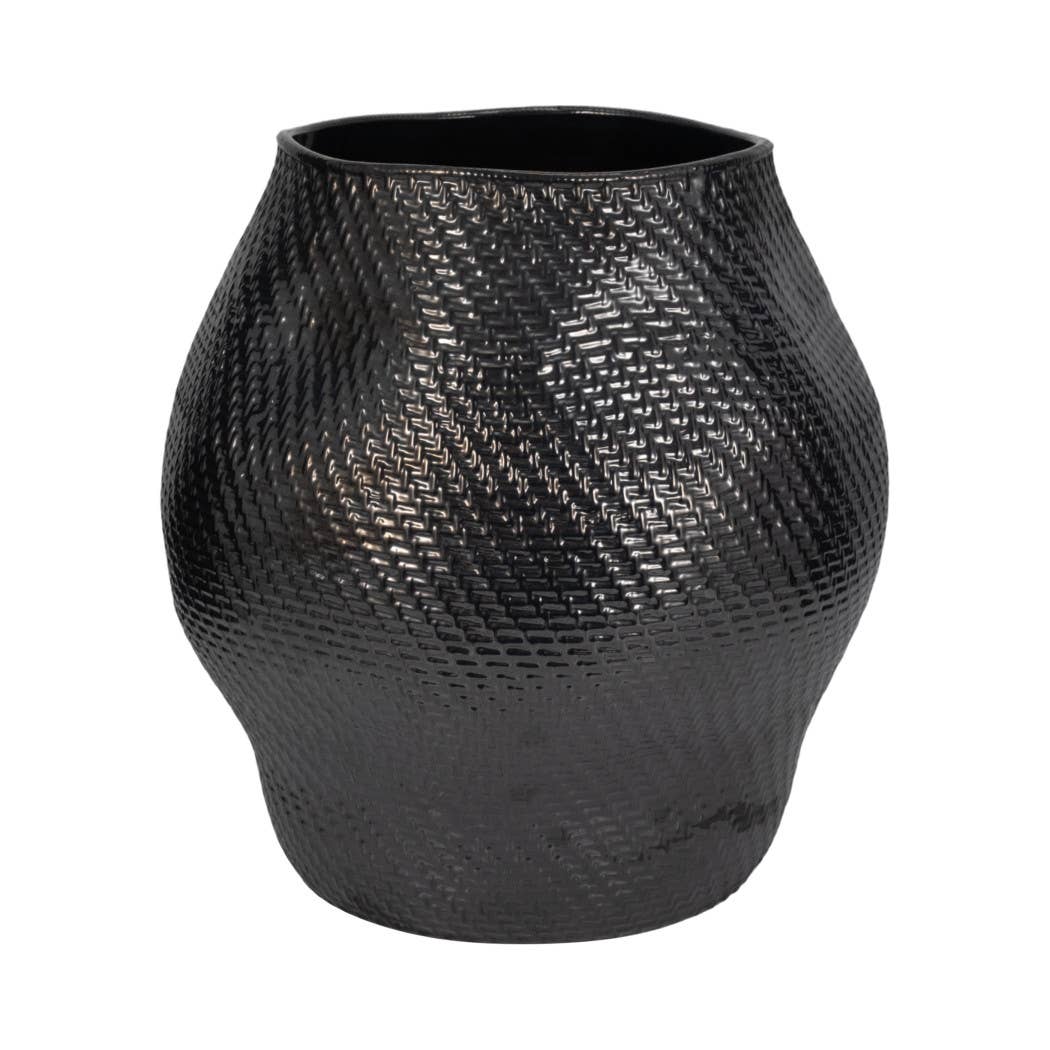 Sagebrook Home - Wholesale Vase - Ceramic Sobaek Modern Decorative Vase - Black, 16 in.5
