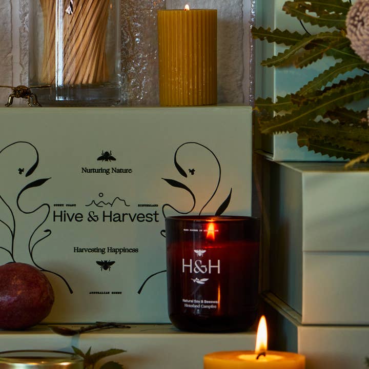 Hive & Harvest - Wholesale Jar/filled candle - Beeswax & Soy Hinterland Campfire Candle 4