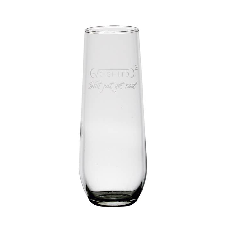 Mixing Spirits - Wholesale Wine Glass - Shit Just Got Real Math Joke Wine Glass3