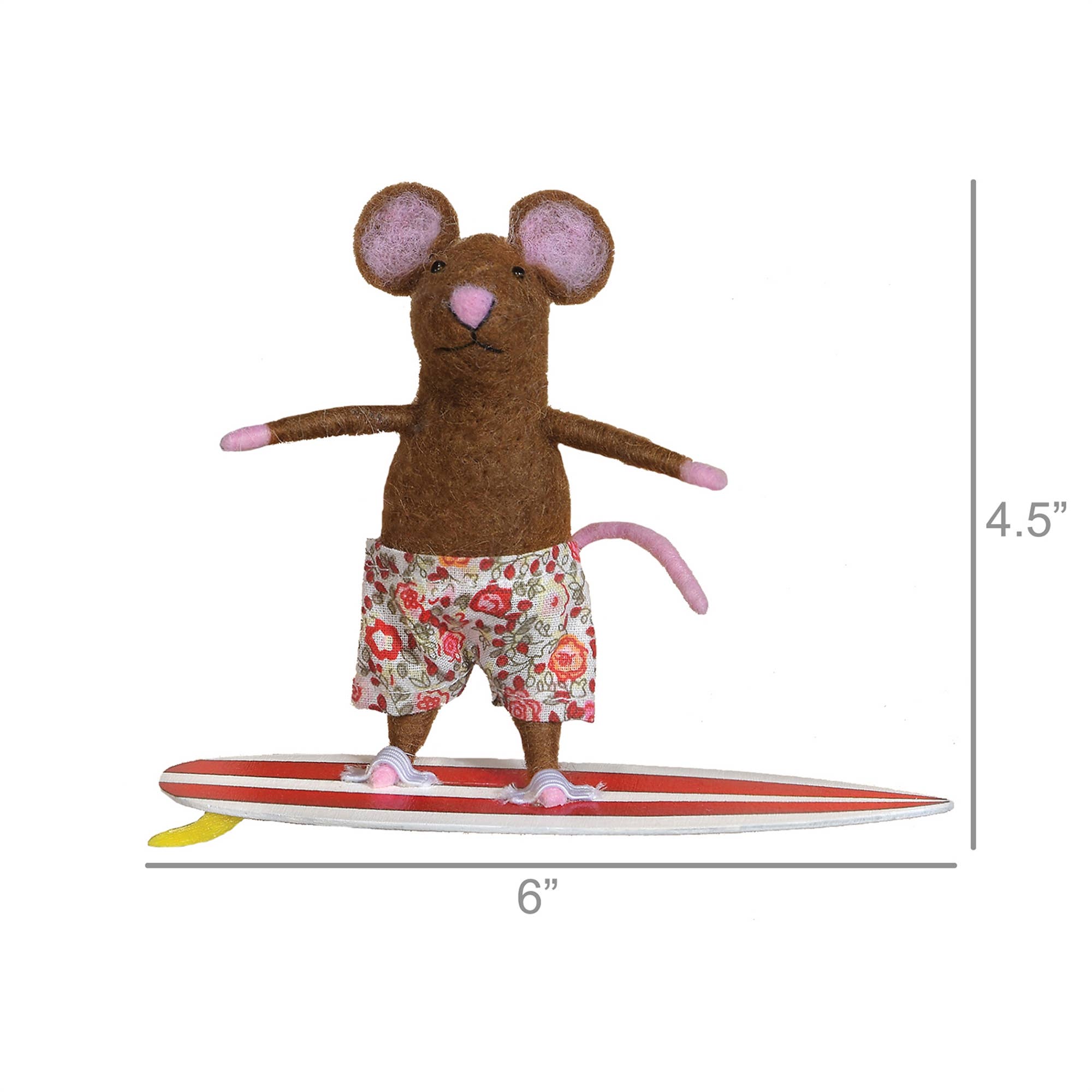 HomArt - Wholesale Ornament - Felt Surfer Mouse Ornament1