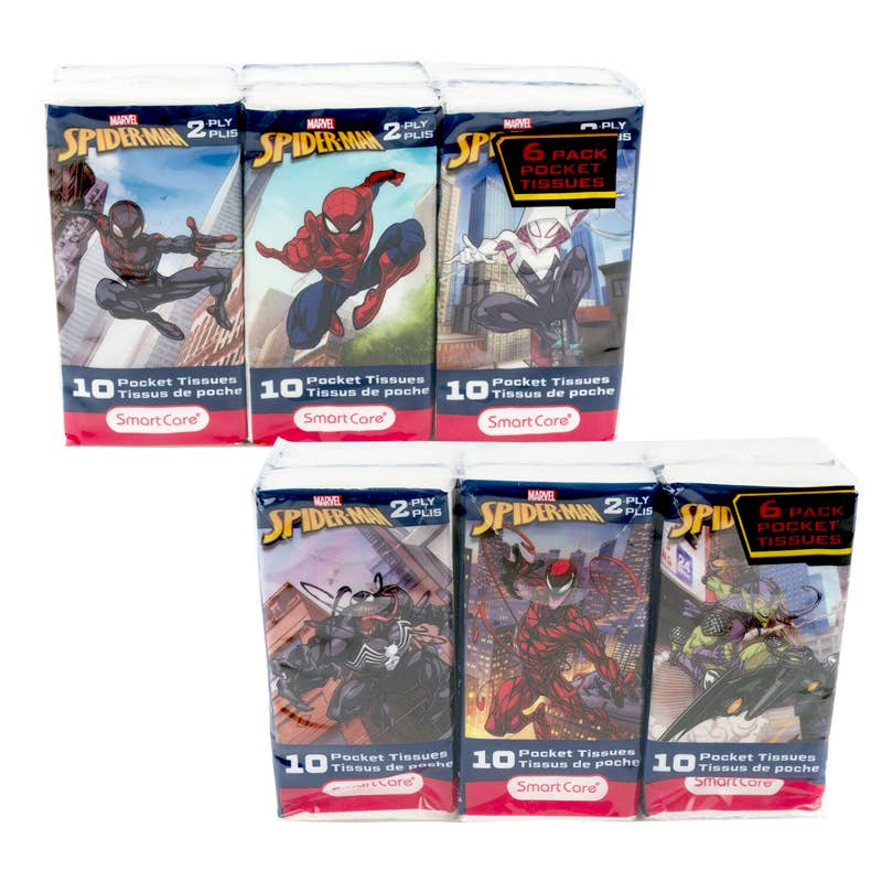 Deluxe Import Trading - Wholesale Tissue Paper - 6 pk Spiderman Facial Tissue0