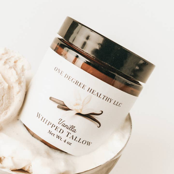 Vanilla Whipped Tallow for wholesale by One Degree Healthy- Tallow