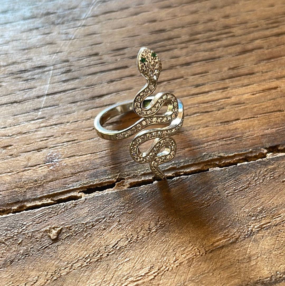 LARA UNDICI ACCESSORI SRLS – wholesale Cocktail/statement ring – SERPENTINE SILVER