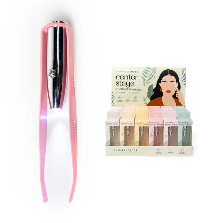 DM Merchandising - Wholesale Tweezers - Lemon Lavender Light Up Tweezer