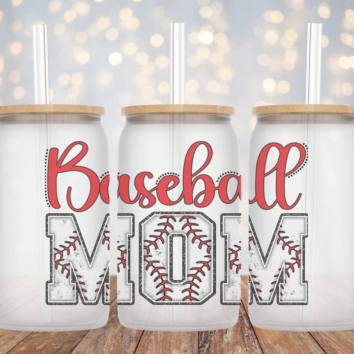 Baseball Mom - Mattiertes Dosenglas für den Großhandel von Livy Lou Designs + Co