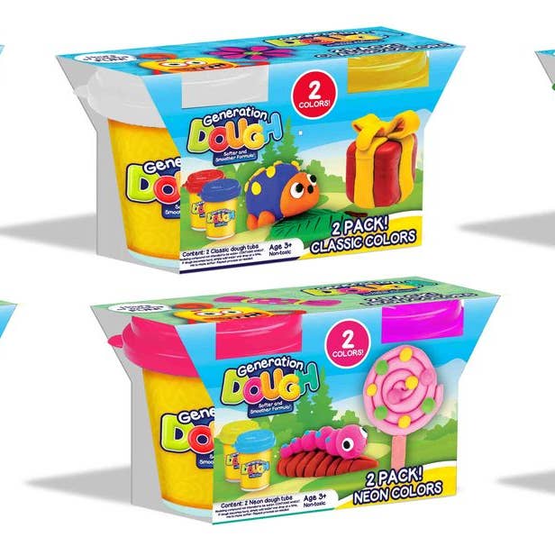 2 Pack! 4oz Dough Tubs for wholesale by Anker Play Products