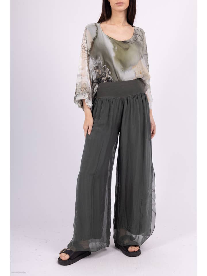 Shyloh - Vente Pantalon – femme - Pantalon soie ouvert sur les côtés du bas 204646