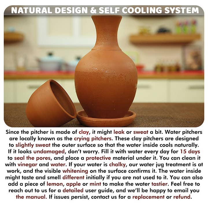 Hakan – wholesale Kanna – Lergodslerkanna, lerkruka för dricksvattenkanna10