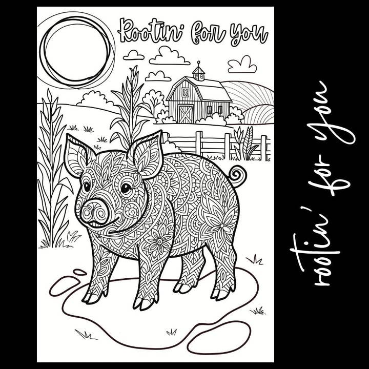 Rootin' For You – Giant Coloring Page (24x36") for wholesale by Tons of Hues