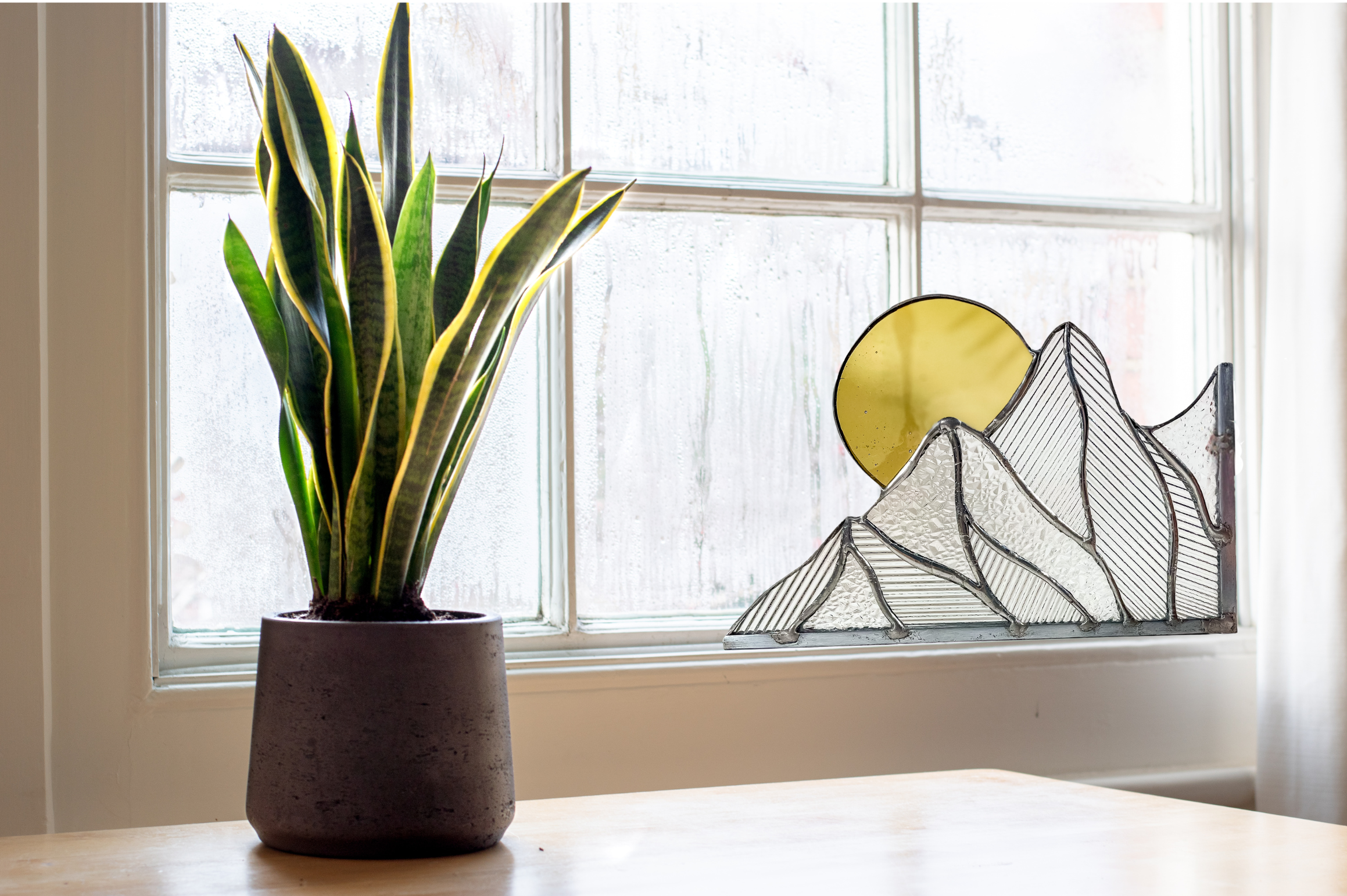 Samara Designs Studio - Wholesale Suncatcher - Stained Glass Mountain Corner Piece2