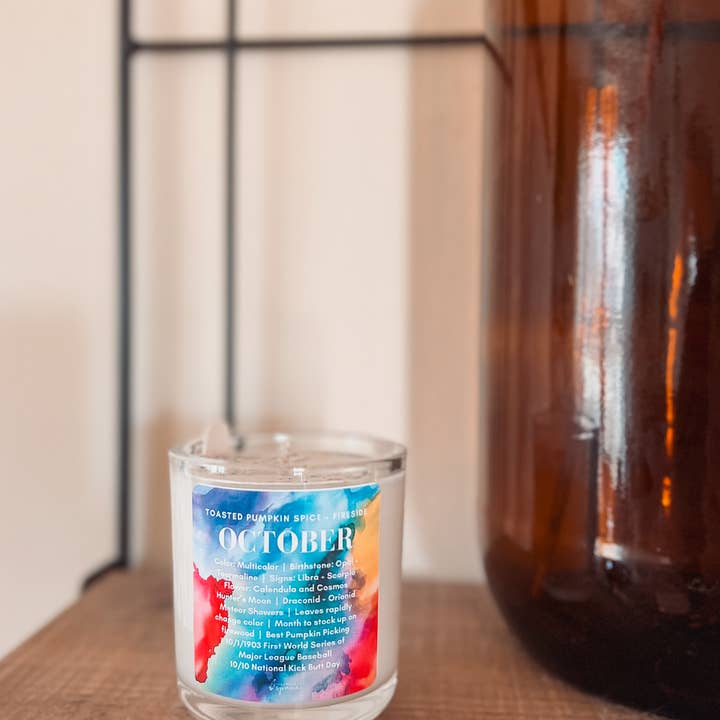 Illuminate Space - Wholesale Jar/Filled Candle - October Birthday Month Candle