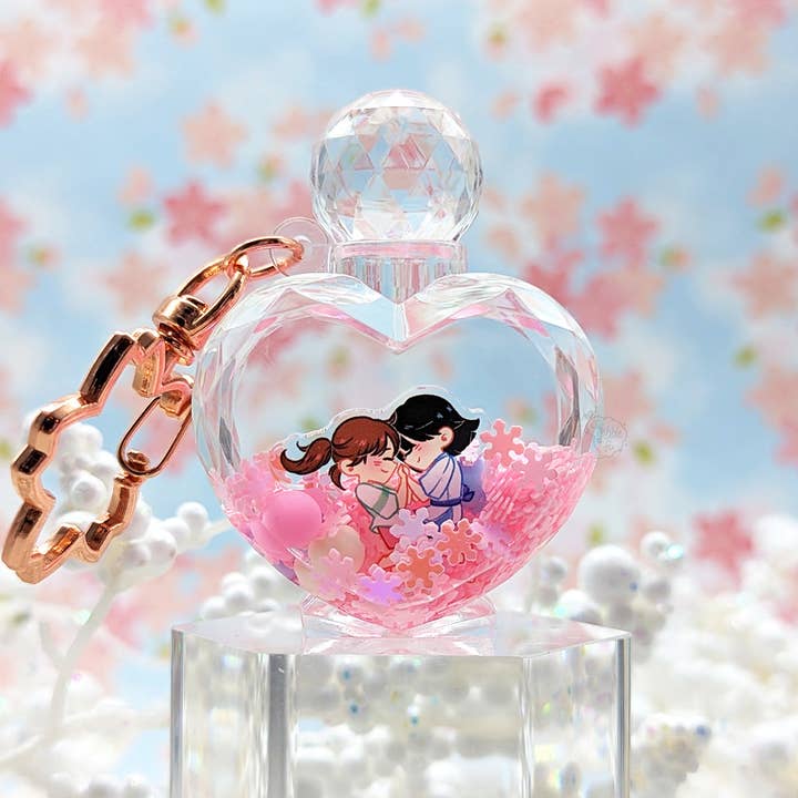 Heart of the River Spirit | Haku & Chihiro Spirited Away | Heart Perfume Bottle Charm for wholesale by squibblefu