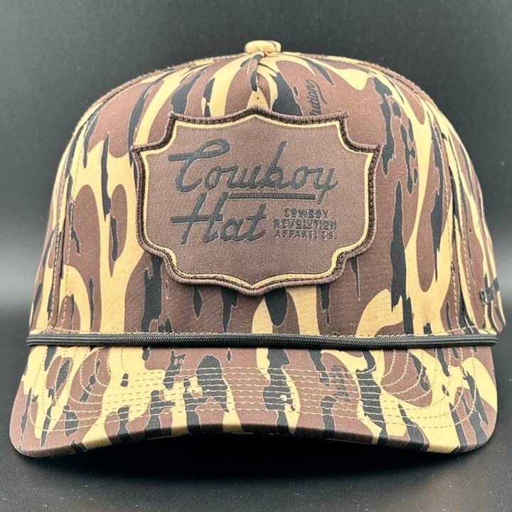 Atakapa Camo - Swampland Patch “Cowboy Hat” for wholesale by Cowboy Revolution Apparel Co.