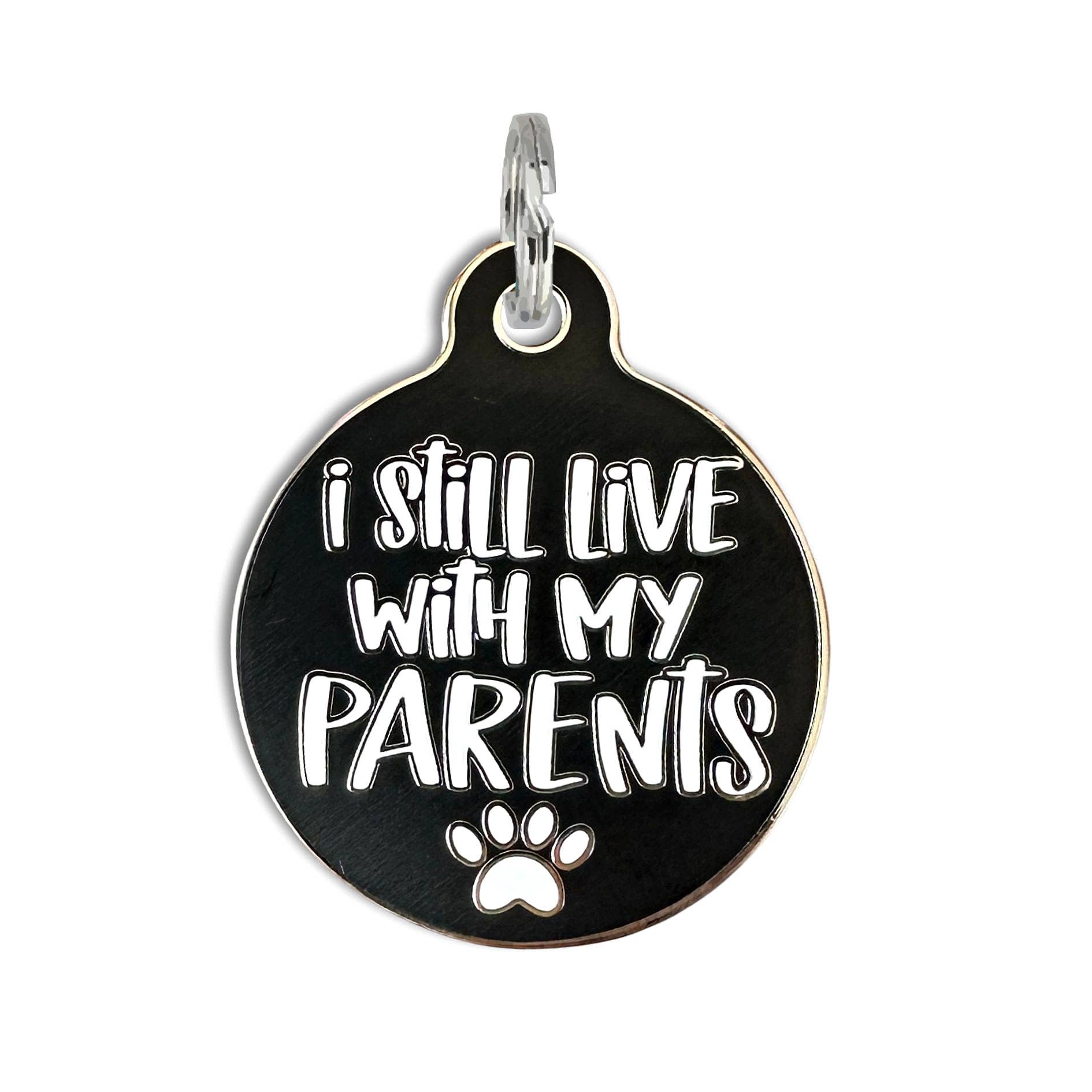 Bad Tags - Wholesale Pet identification tag – Cat/dog - Dog ID Tag with Personalized QR Code - Live with my Parents