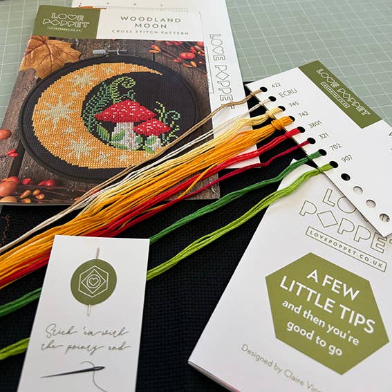 Love Poppet - Wholesale Embroidery/Cross Stitch Supplies - Woodland Moon - Cross Stitch Kit