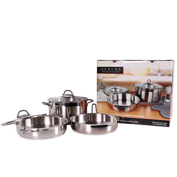 Biggbrands GmbH - Wholesale Cookware Set - Serenk Modernist 5 Piece Steel Pot and Pan Set1