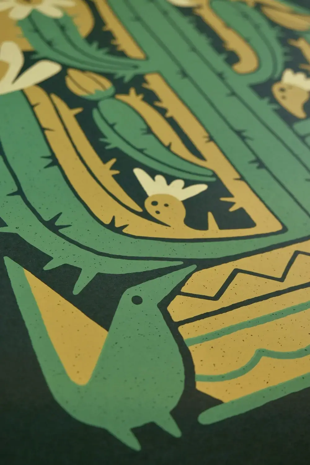 DKNG Studios - Wholesale Art Print - Saguaro Bloom - 16" x 20" Three-Color Screen Print4