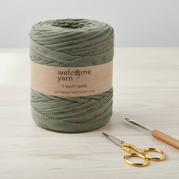 T-shirt Yarn Olive Green per la vendita all'ingrosso da parte di WelcomeYarn