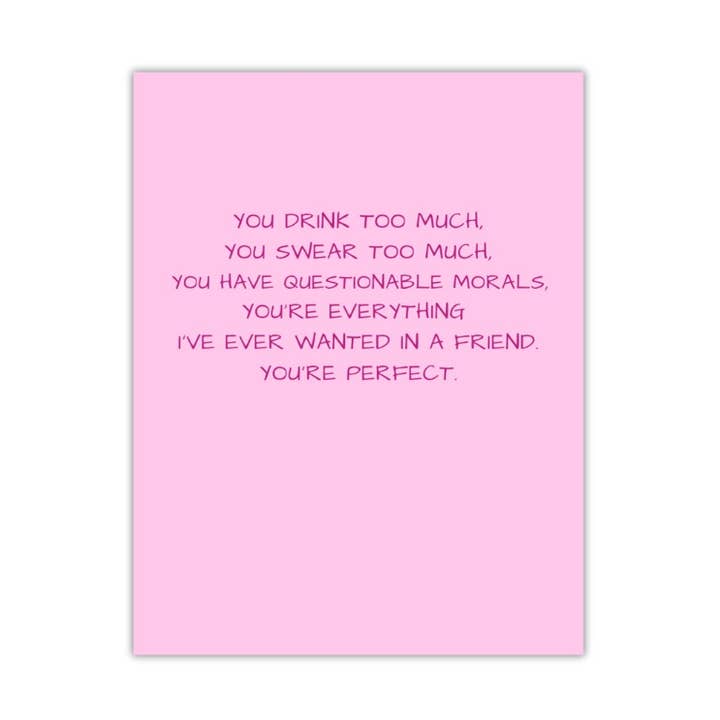 You're Perfect Card for wholesale by Peace, Love and Sarcasm