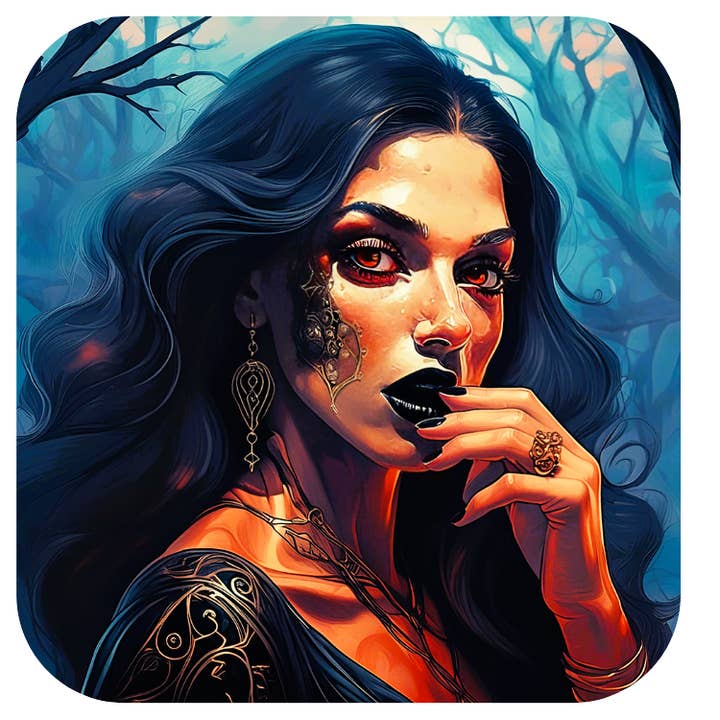Halloween Coaster : Diseuse de bonne aventure pour la vente par Ron Knight Entertainment, LLC