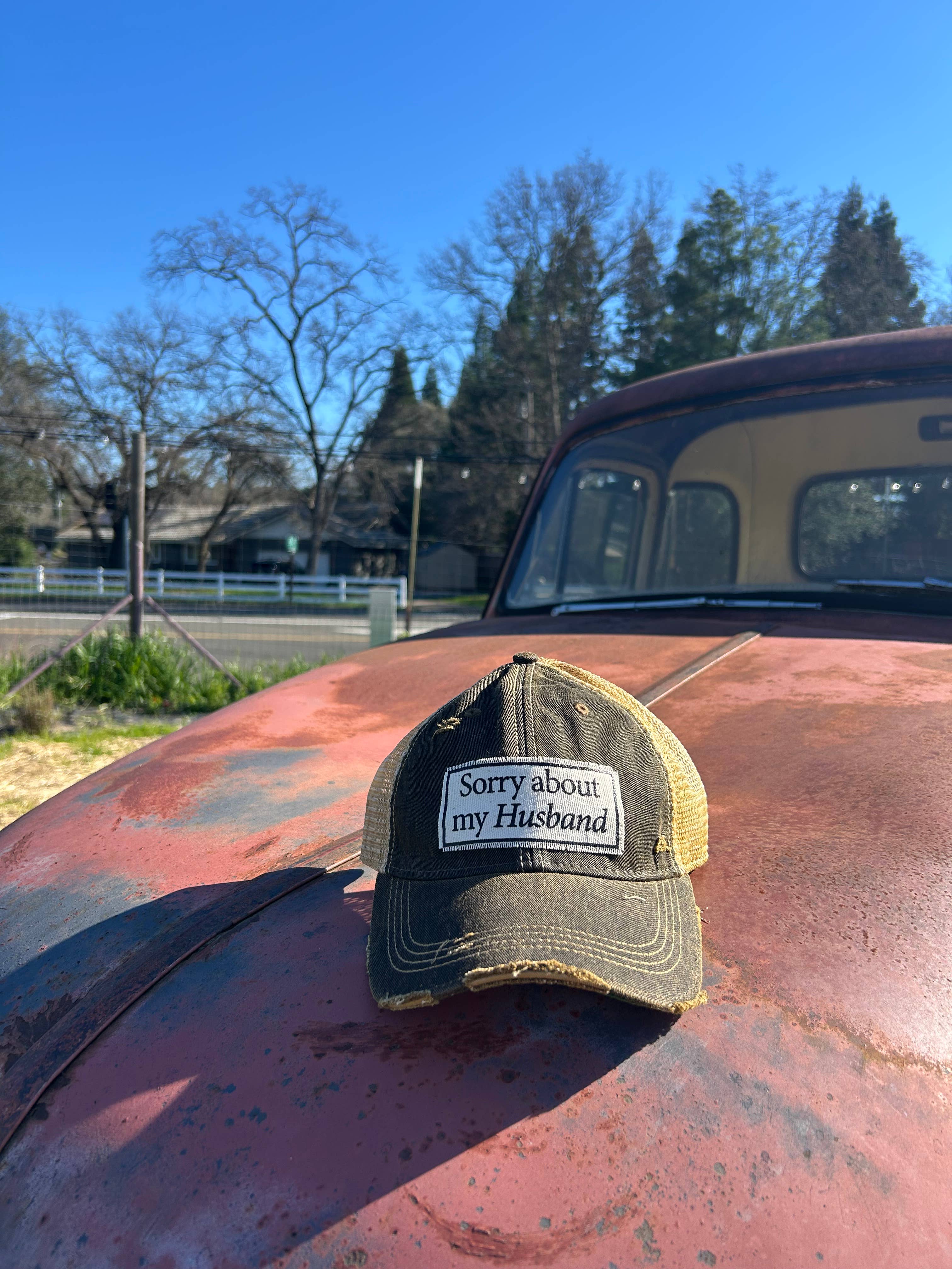 Vintage Life - Wholesale Trucker Hat - Women's - Sorry About My Husband Trucker Hat Baseball Cap2