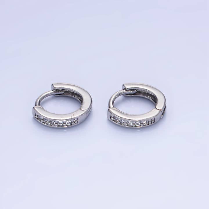 Aim Eternal - Wholesale Huggie Earrings - 14K Gold Filled 10mm CZ Lined Cartilage Huggie Earrings