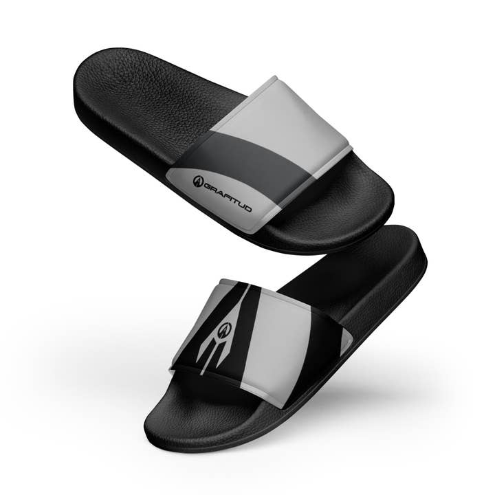 Men's Slides - B Silver for wholesale by GRAFITUD