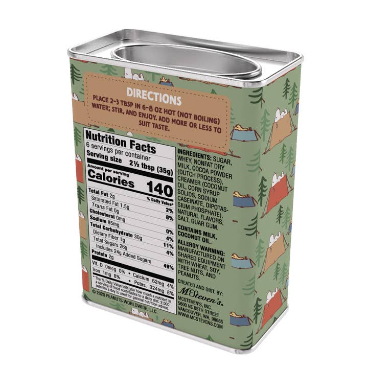 McSteven's - Wholesale Hot Cocoa Mix/Kit - Peanuts® Snoopy Camp Life Chocolate Cocoa (8oz Tins)6