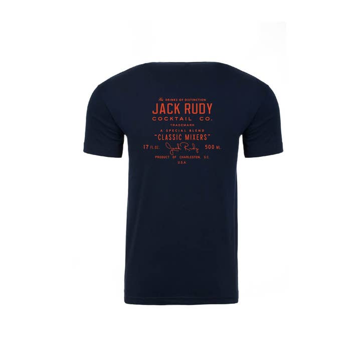 Jack Rudy Cocktail Co. - Wholesale Screen Printed T-Shirt - Unisex - Jack Rudy Navy Patch T-Shirt