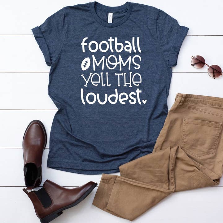 Football Moms Yell The Loudest T-shirt for wholesale by VibeClothing