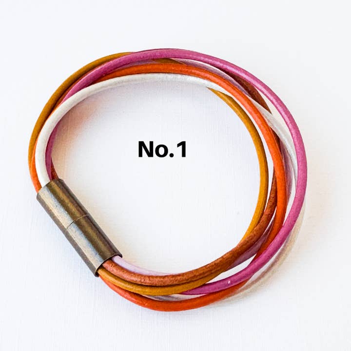 Nest Pretty Things - Wholesale Woven/Braided Bracelet - Colorful Magnetic Leather Cord Bracelet