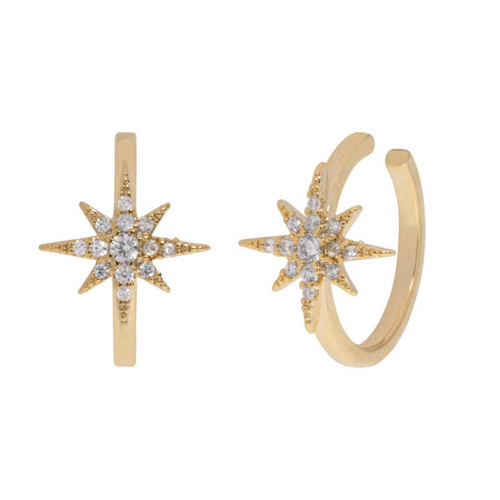 Aurora - Crystal Star öronmanschett för wholesale av Timi of Sweden