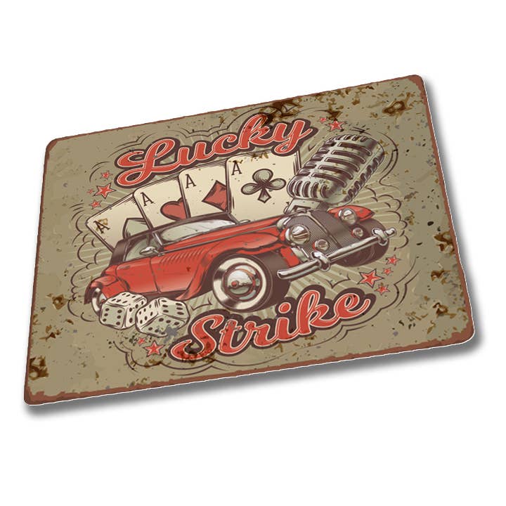 Lucky Strike Casino Las Vegas Metal Retro Wall Sign for wholesale by The British Metal Signs Company