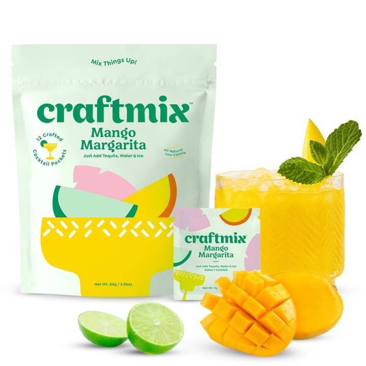 Mélangeur à cocktail à la mangue et à la margarita, emballage multiple de 12 portions pour la vente par Craftmix