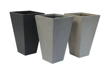 Braun - Vente Pot - Jardinière carrée effilée - Pierre de sable0