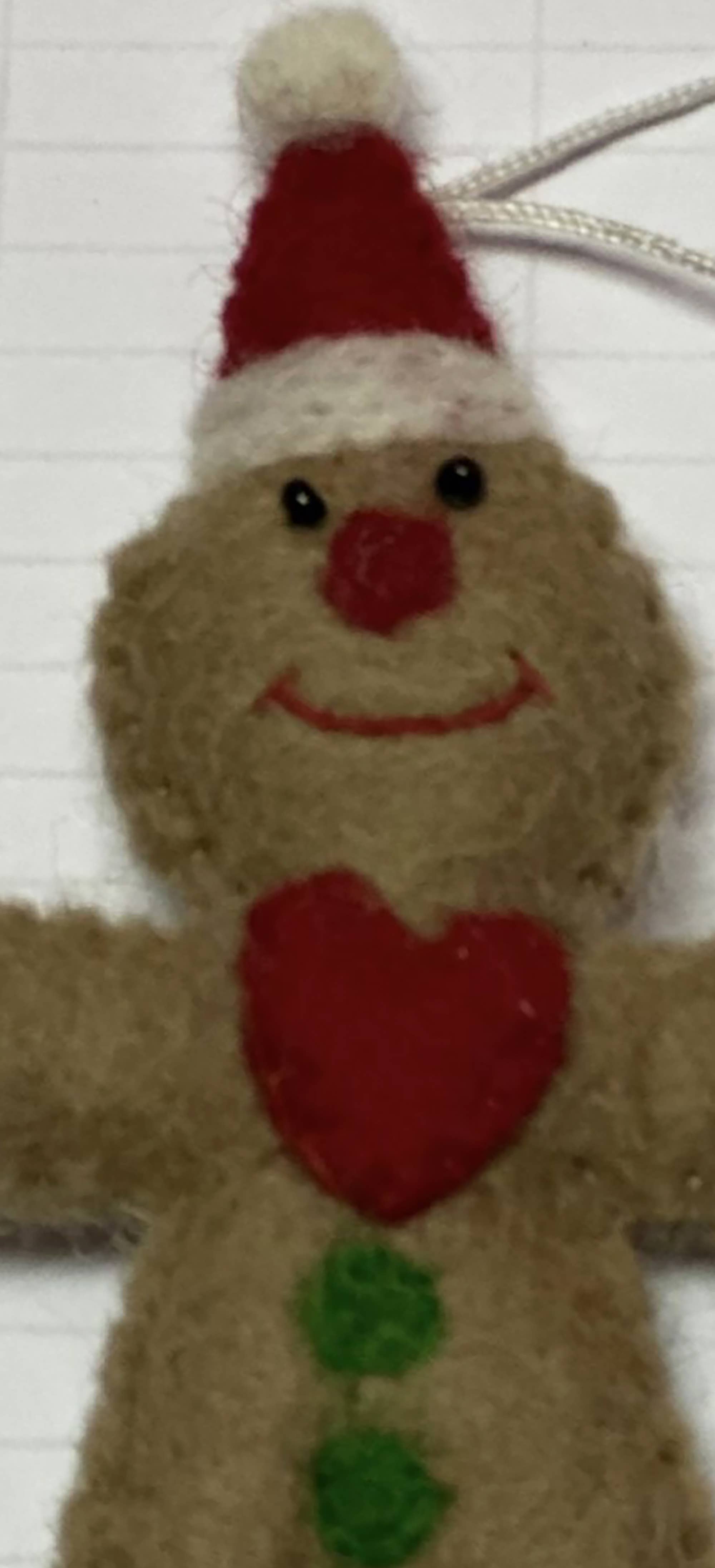 cerruti home – Ornamento por atacado – Ornamento de lã feltrada artesanal de gengibre “biscoito”1