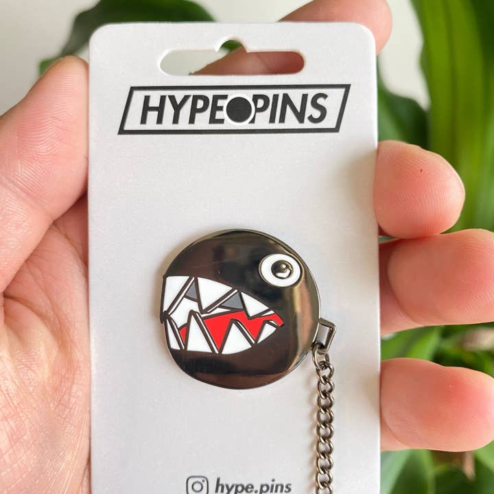 Hype Pins - Wholesale Lapel Pin/Button - Chain Chomp Mario Hard Enamel Pin