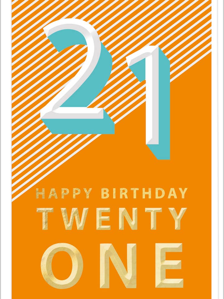 21º compleanno maschile per la vendita all'ingrosso da parte di Abacus Cards and Clare Maddicott Publications