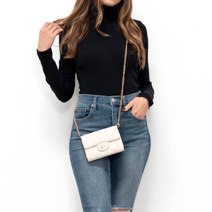 Jen & Co. - Wholesale Crossbody Bag - Women's - *SALE* EH2260 Everette Quilted Clutch/Crossbody