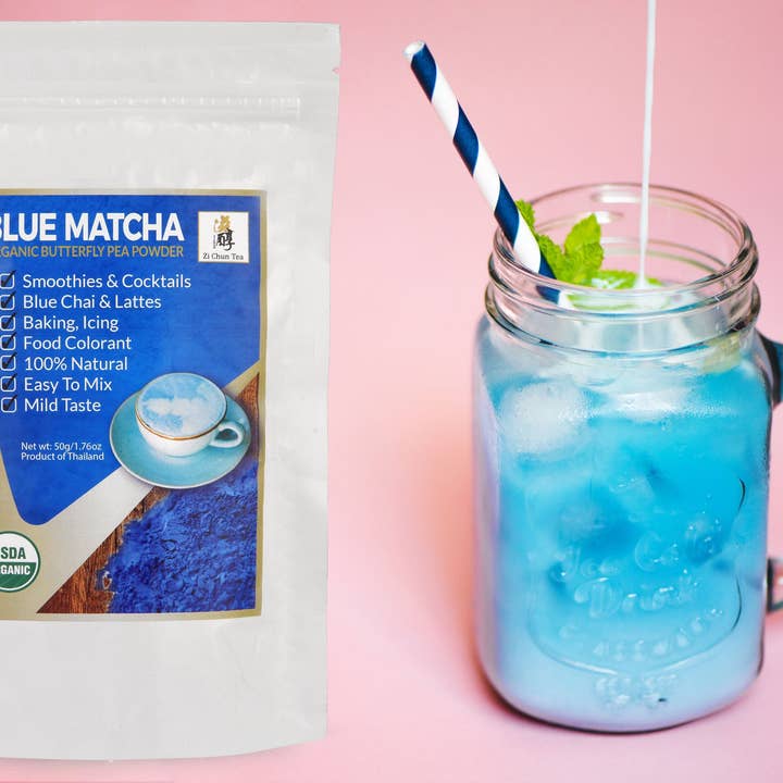 Zi Chun Teas - Wholesale Health/detox tea - Organic Blue Matcha - Butterfly Pea Flower Powder2
