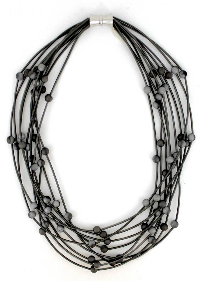 S22T - Slate 10 Layer PW N w. Silver/Slate Geode for wholesale by Sea Lily