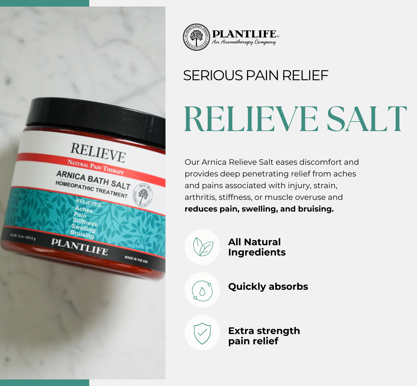 Plantlife – wholesale Badsalt – Arnica lindra bad Salt1