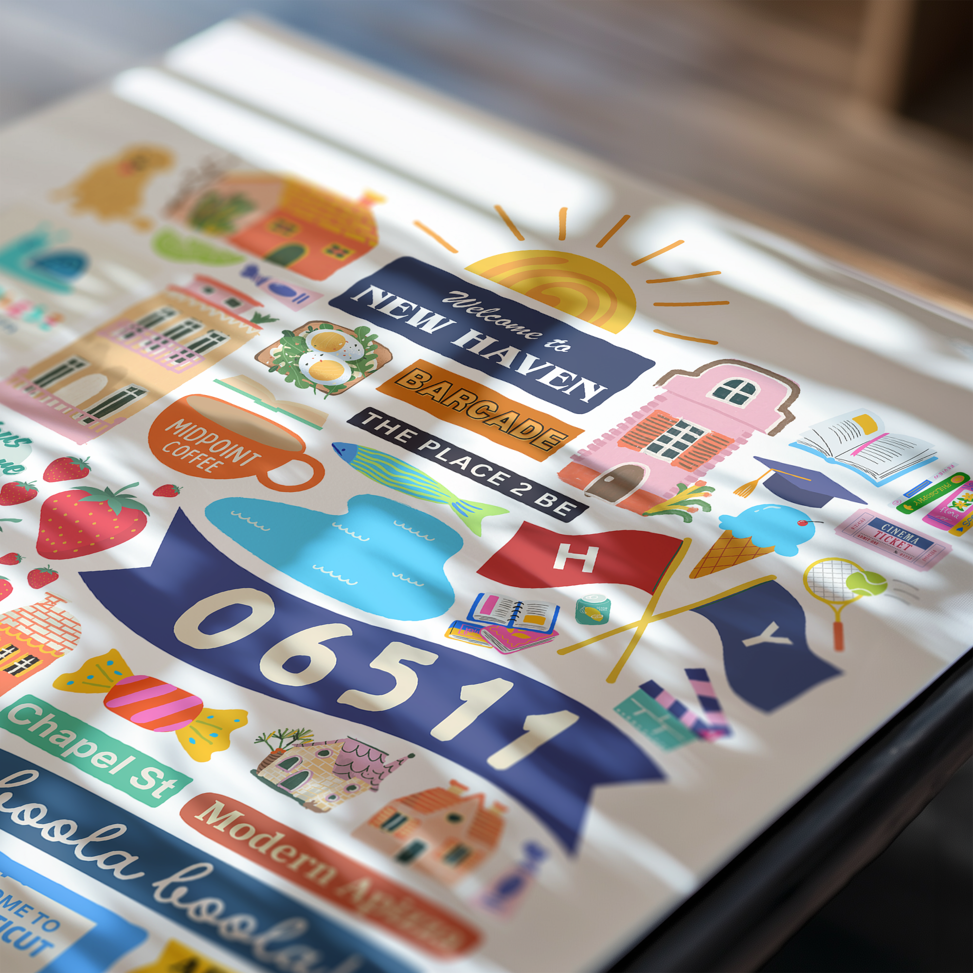 SochCo Designs - Vente Affiche d'art - New Haven, CT avec Pebbles1