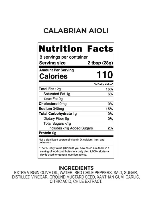Queen Creek Olive Mill - Wholesale Sauce - Calabrian Aioli - 8oz - 6/Case1