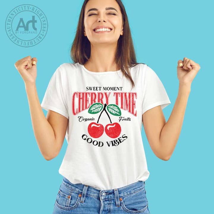 CHERRY TIME REGULAR TEE for wholesale by Art by Forgrand