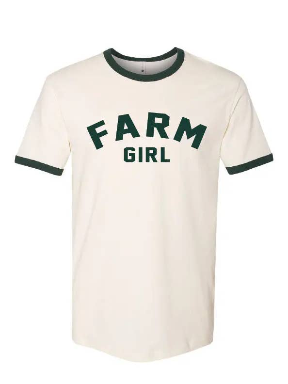 T-shirt ringer Fille de la ferme pour la vente par Rogue Life Maine
