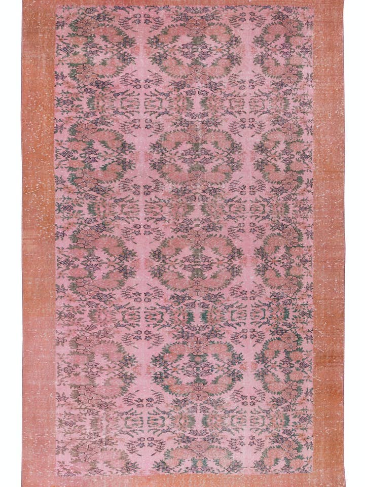7x10.7 Ft Hand Knotted Anti-bacterial Turkish Rug in Pink for wholesale by Rug Specialist LLC.