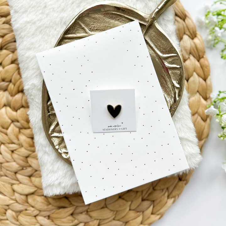 Pin | Mini Herzchen | Schwarz für den Großhandel von STATIONERY & GIFT