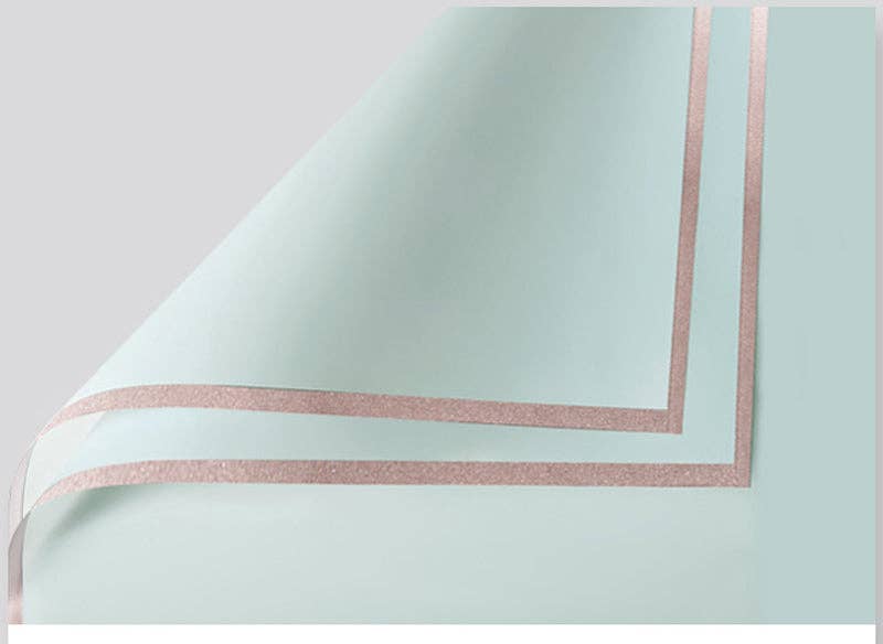 Elegant Design Supply – wholesale Flat wrap – Gold Edge Waterproof Flower Wrapping Paper (20 sheets-bag)29